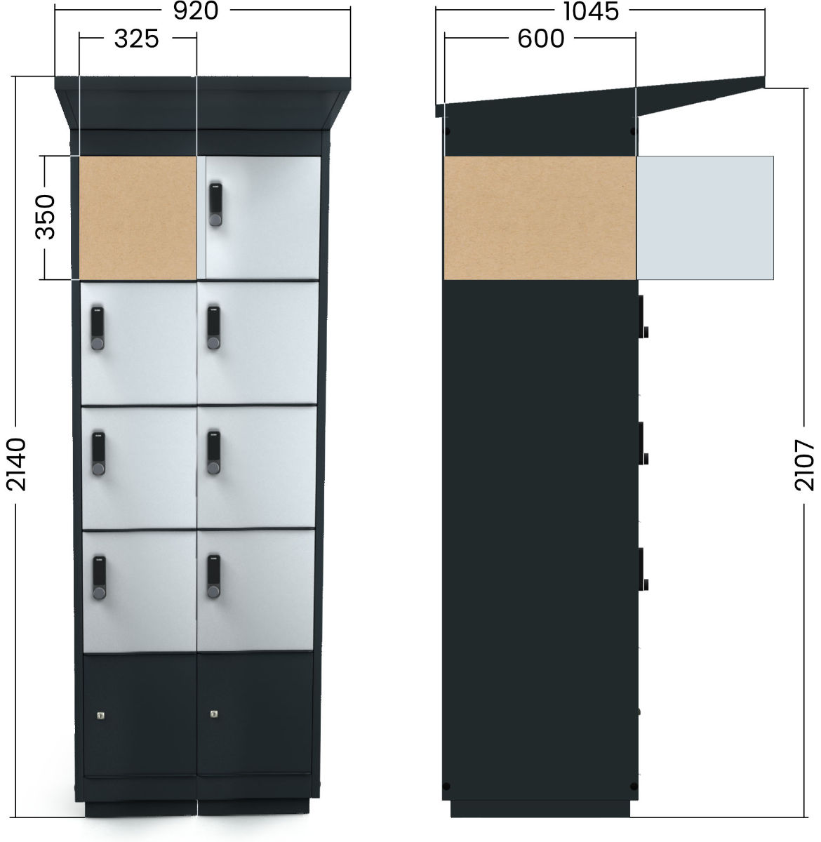 Technical layout of the ALFA 3 charging module – open door view