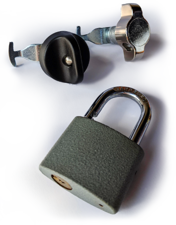 ALFA 3 - BURG standard swivel lock, BURG security swivel lock for padlock and FAB padlock