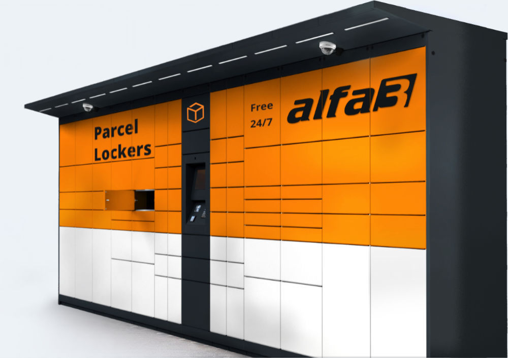 Outdoor delivery boxes are used by shipping companies