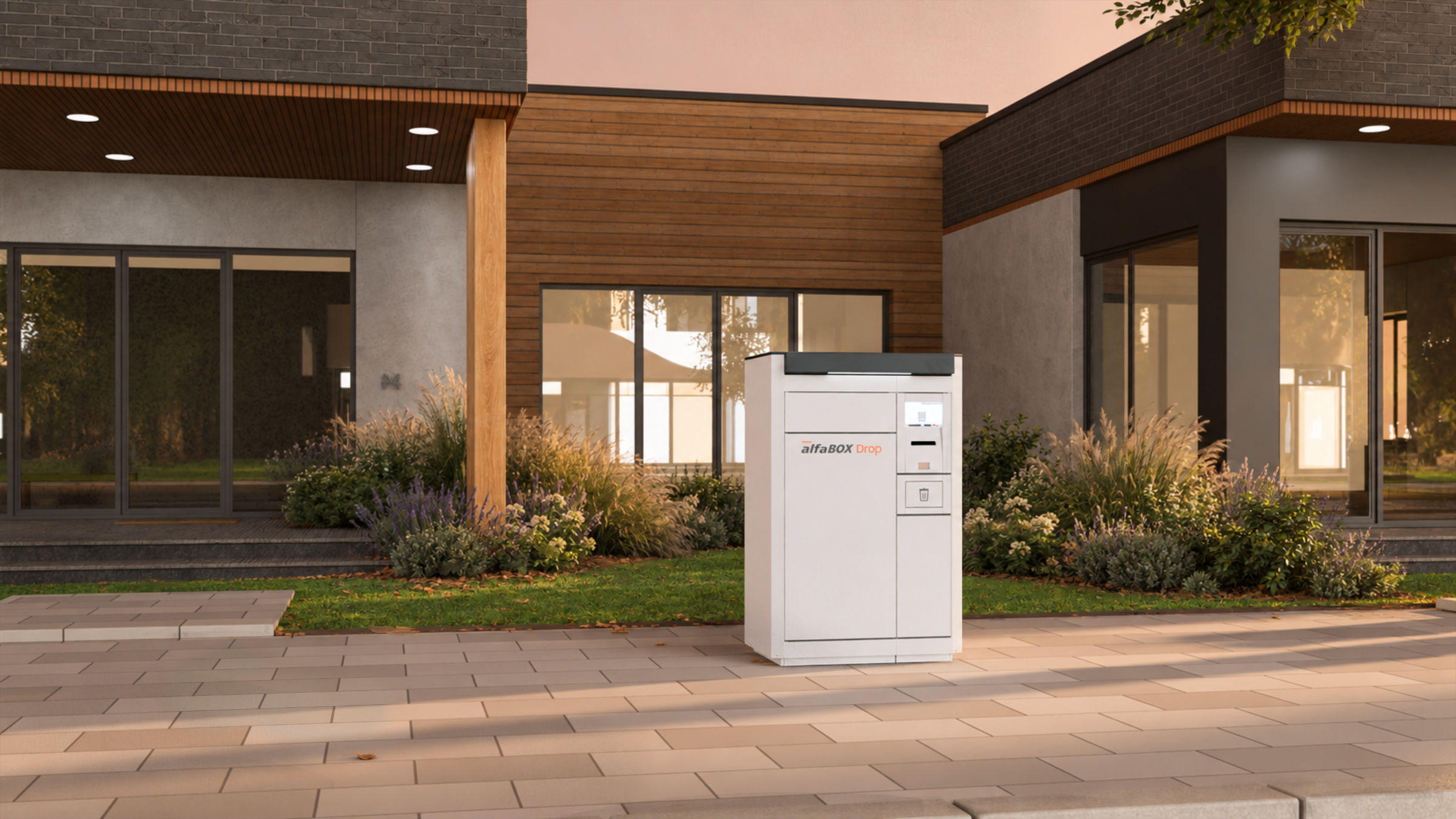 alfaBOX Drop is a smart self-service solution designed for the secure and convenient drop-off of parcels and E-commerce returns. alfaBOX Drop is a smart self-service solution designed for the secure and convenient drop-off of parcels and E-commerce returns.