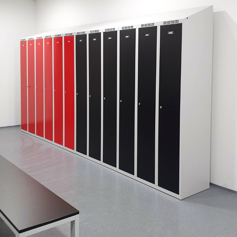 ALDOP metal garment lockers with double plated doors 