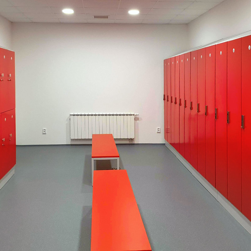 VIP changing room with metal garment lockers in Havířov