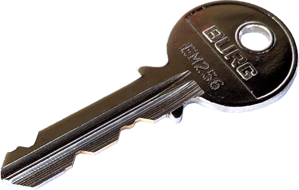 Centrální klíč pro mincovní zálohový zámek BURG