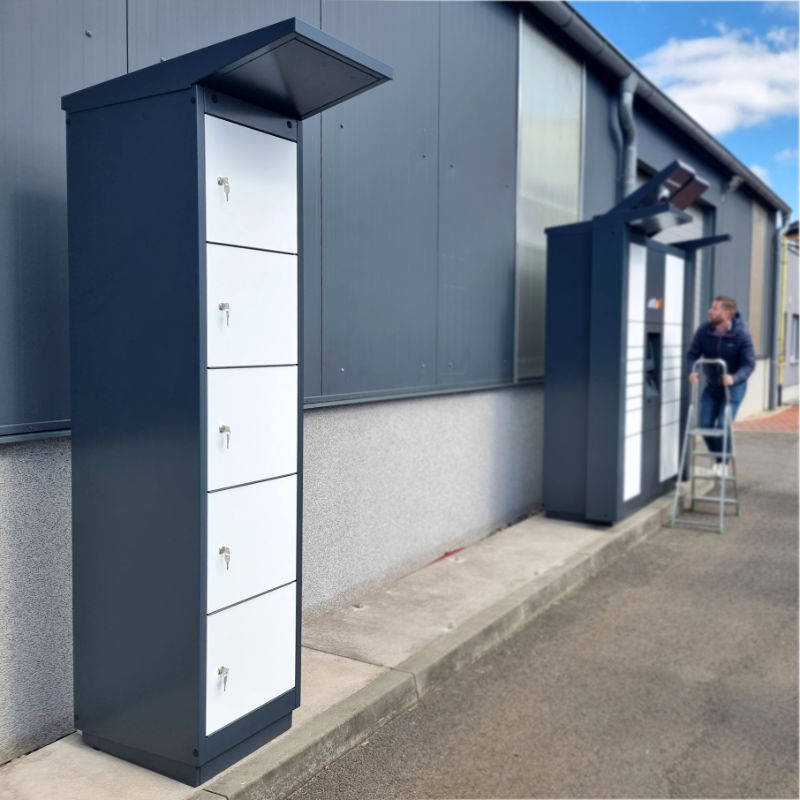  Demo charging locker for e-bike batteries and the AlfaBOX parcel delivery lockers
