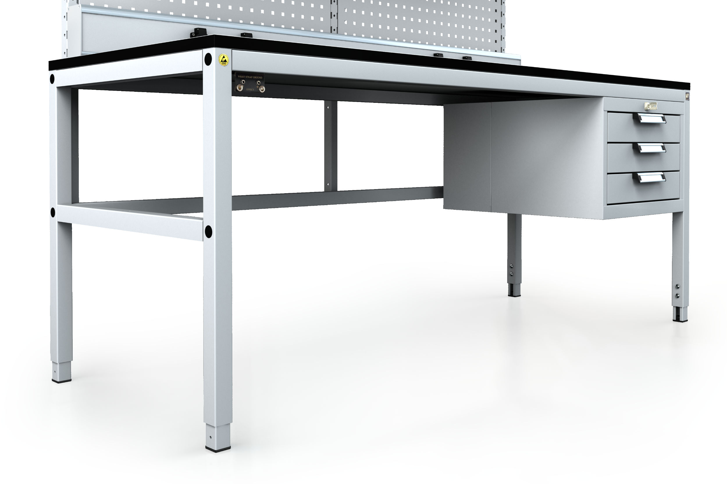 Practical ALGERS desks with an under-desk drawer unit Practical ALGERS desks with an under-desk drawer unit