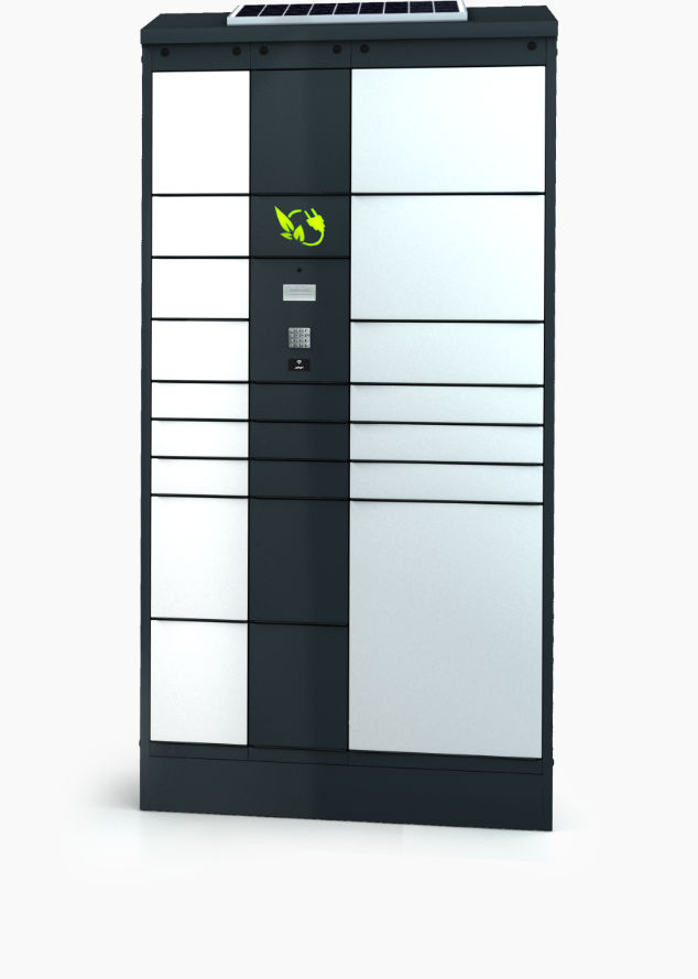 Outdoor parcel station alfaBOX off-grid versions