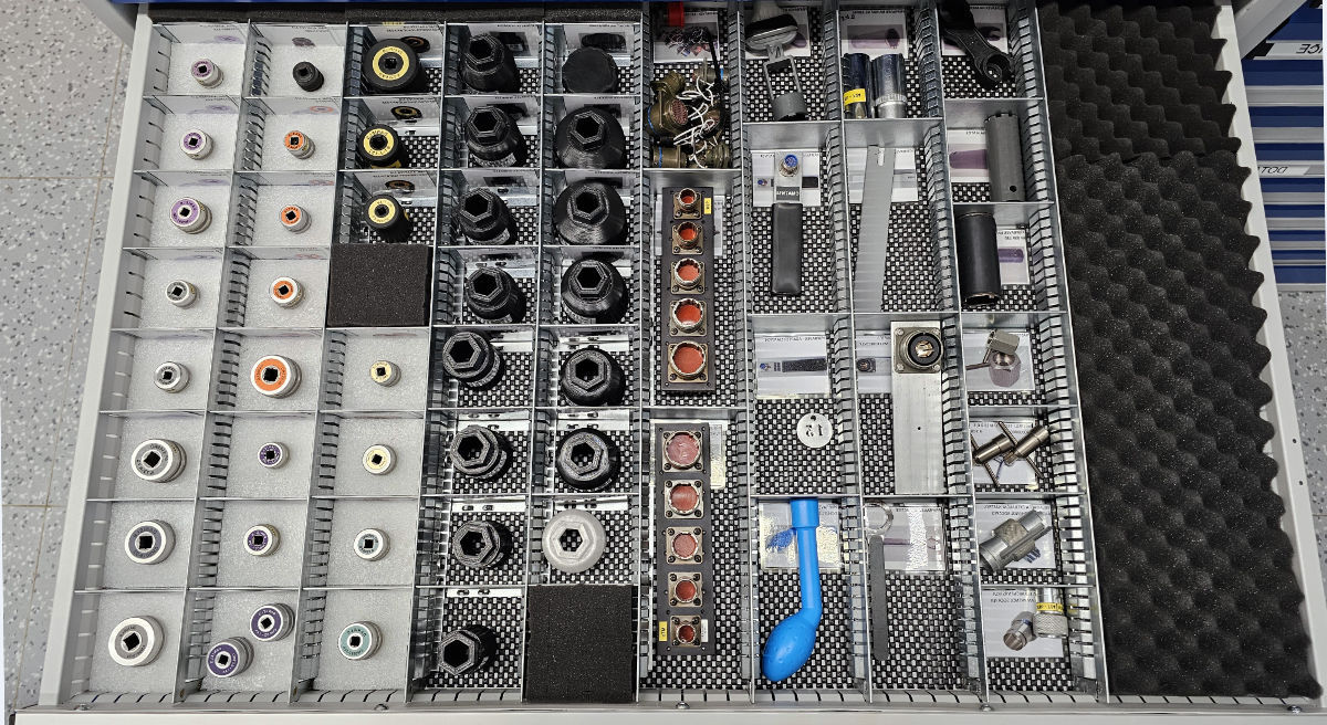 Detail of a modular drawer
