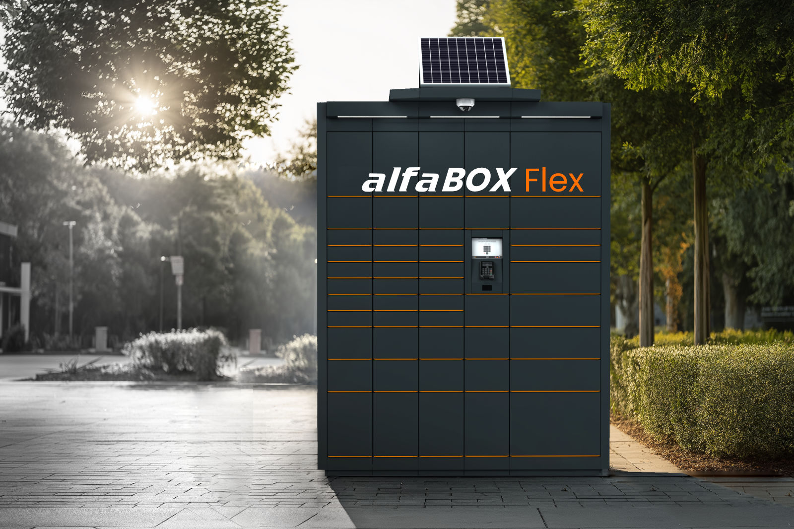 Solar parcel locker alfaBOX Flex