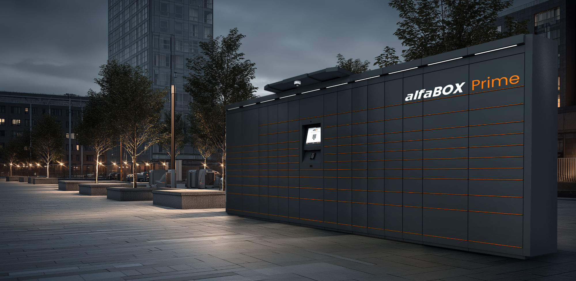 A modern parcel locker is a digital device