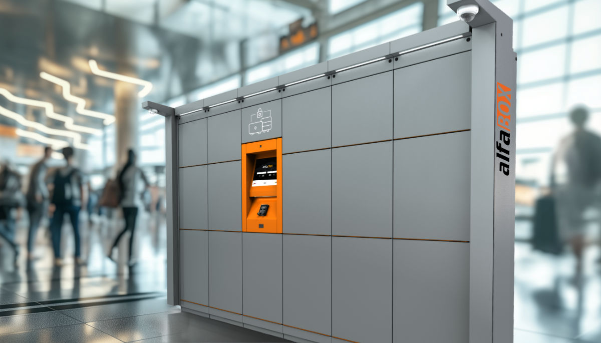 Automatic luggage lockers are common at train stations Automatic luggage lockers are common at train stations