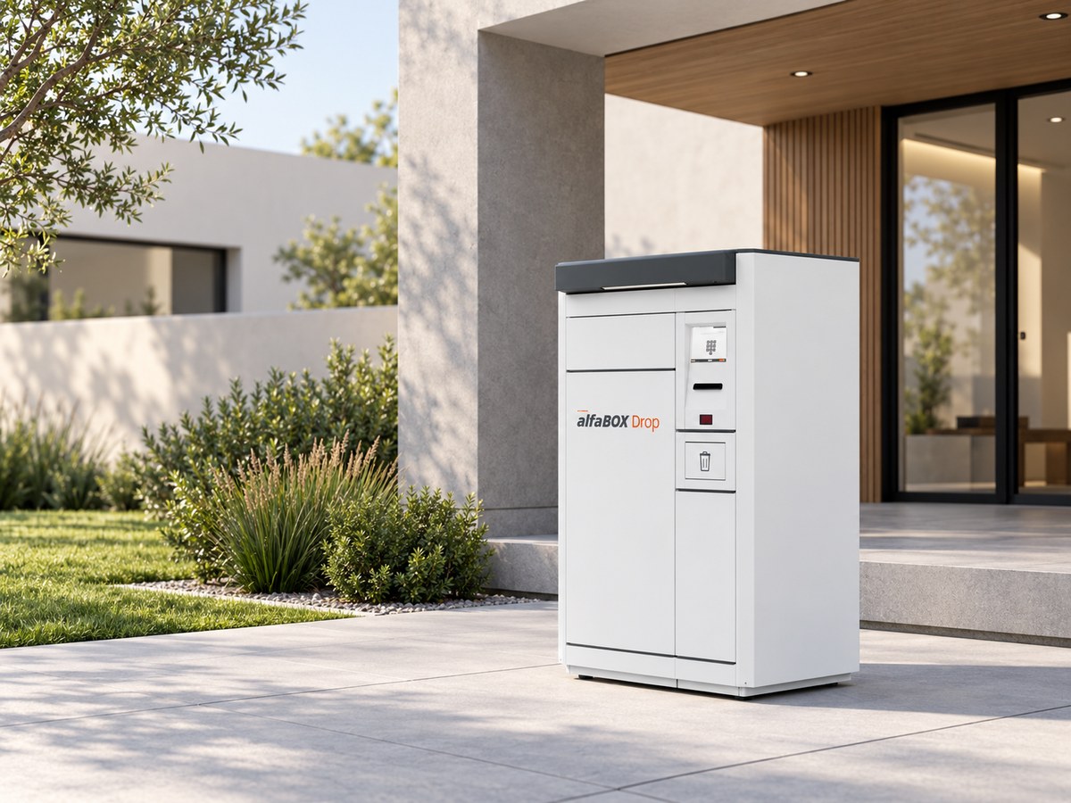alfaBOX Drop is designed for automated parcel drop-off and returns without the need for staff assistance.