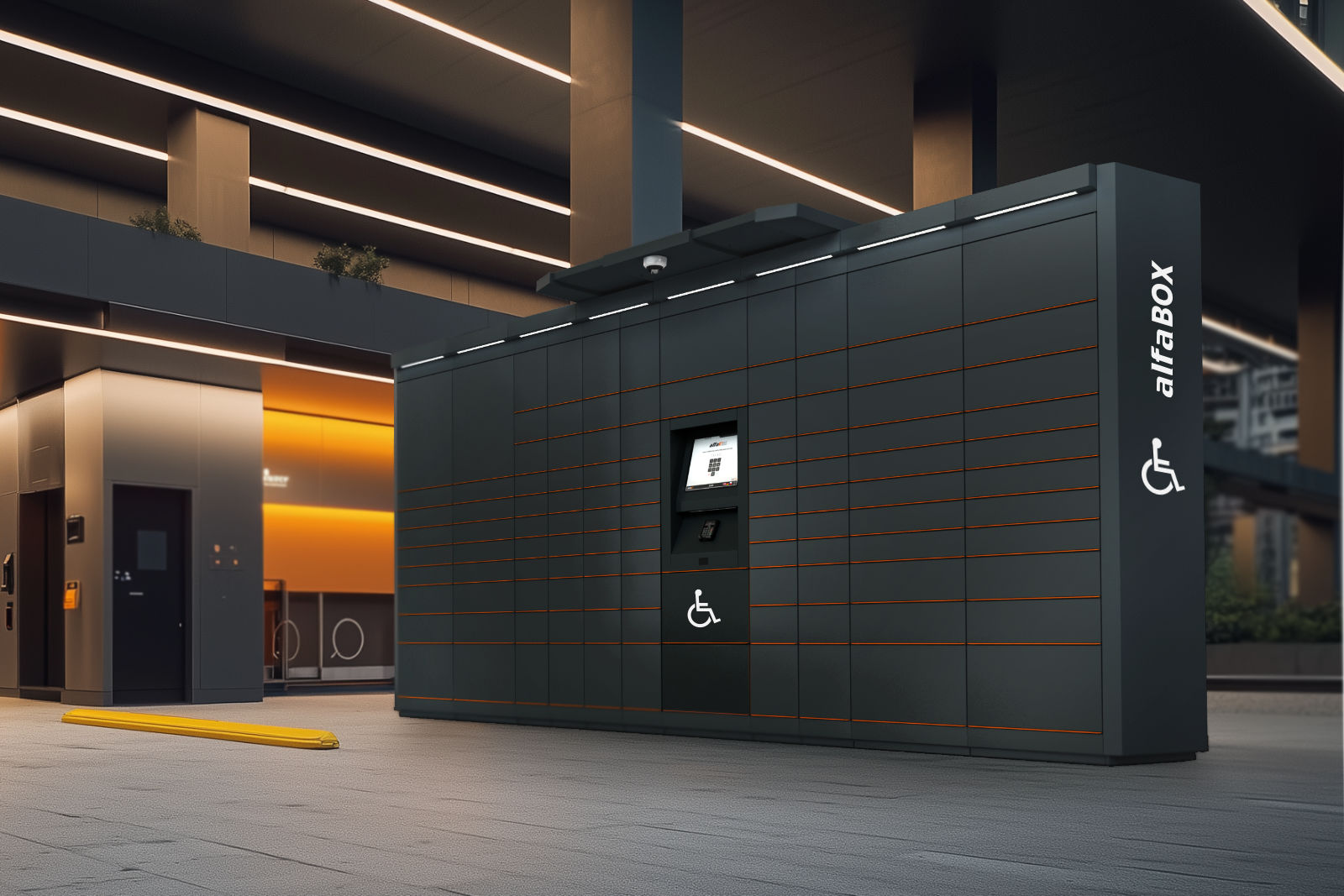 Parcel locker as a part of public space Parcel locker as a part of public space