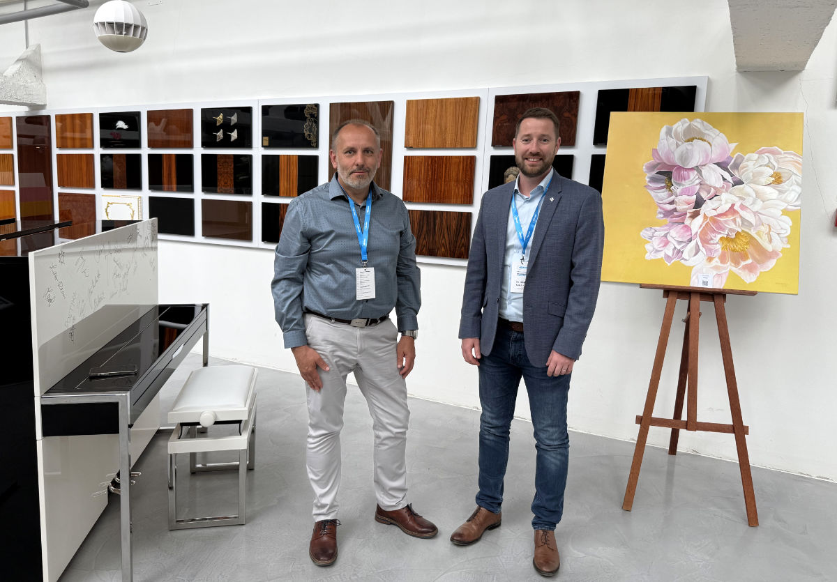 Company director Martin Pritula and sales director Jiří Zelený Jr. at the conference