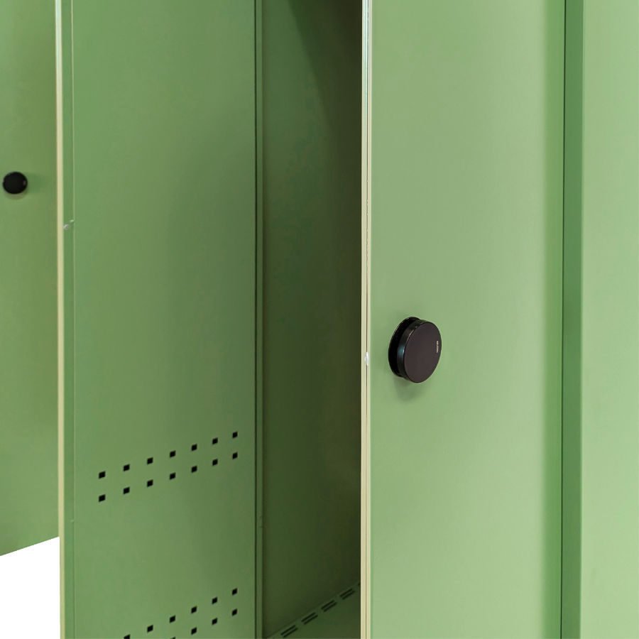 Colored wardrobes with a choice of lock type