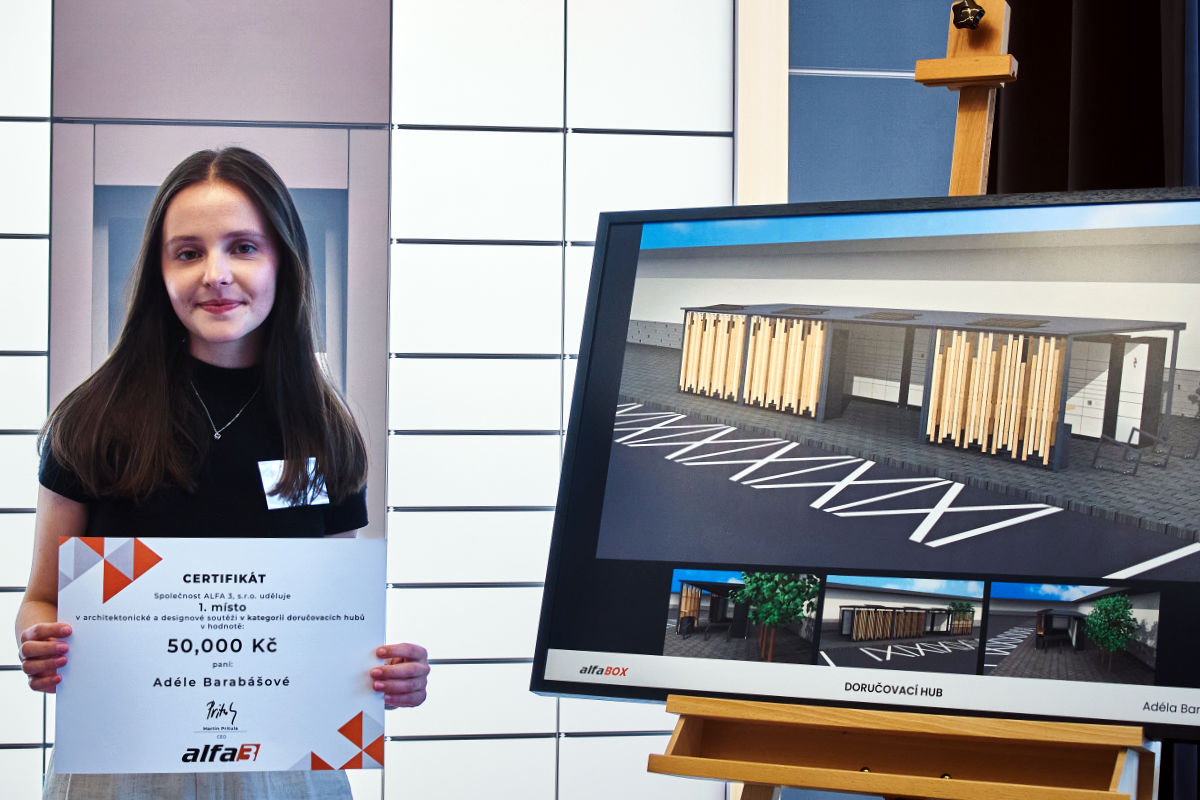 Winner of the competition in the category of delivery hubs Adéla Barabášová