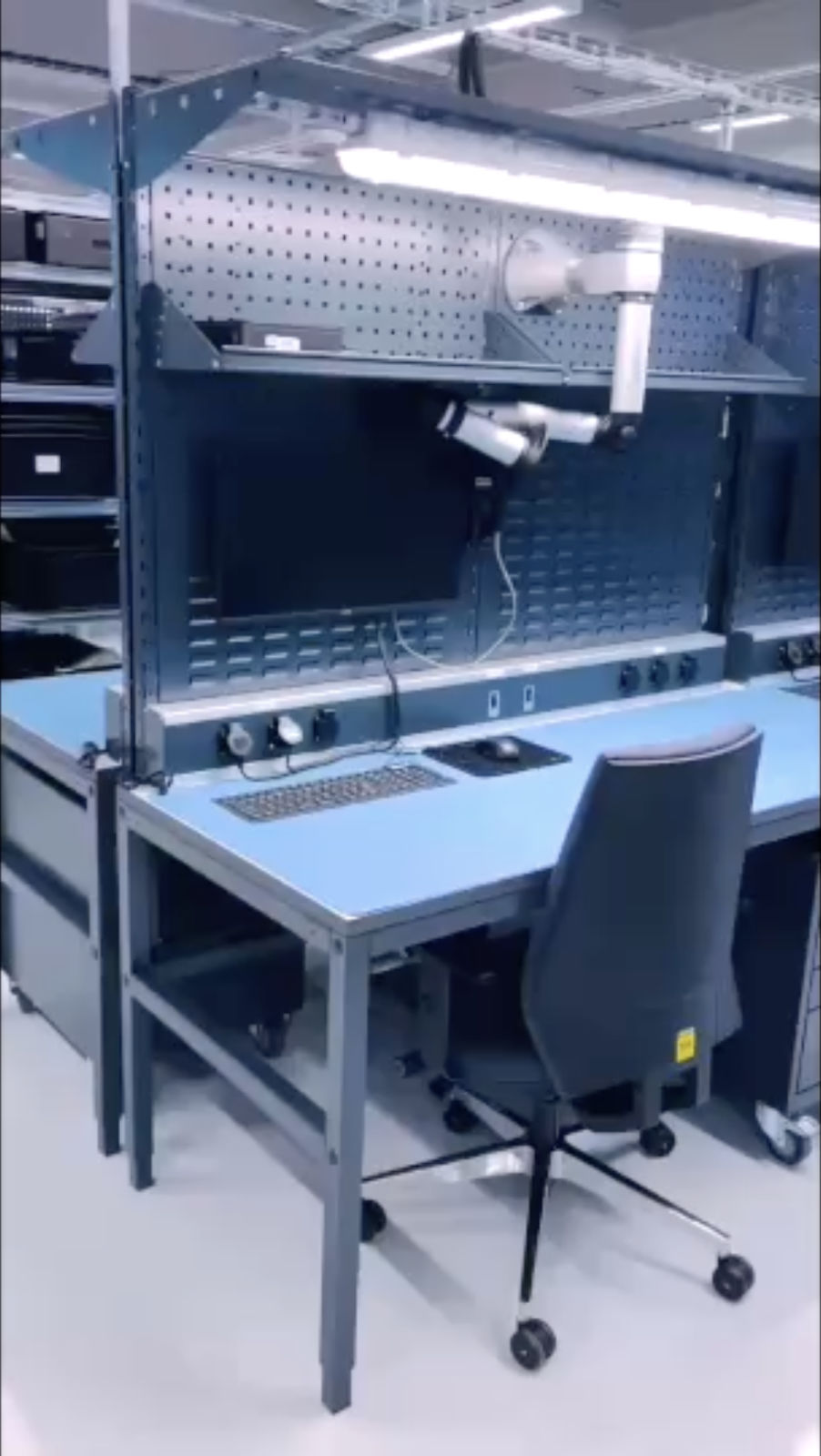 Ergonomic Assembly Workstations for Lambert Electronic