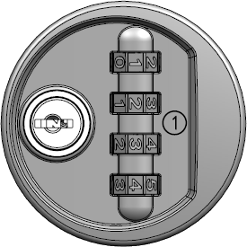 Saving the personal code for the ALFA3 mechanical code lock - step 1 Saving the personal code for the ALFA3 mechanical code lock - step 1
