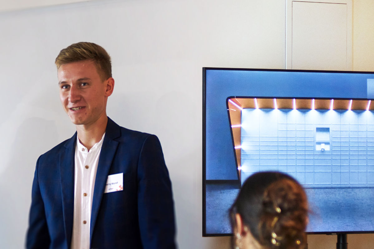 Ondřej Muroň, winner of the Delivery Locker Design category
