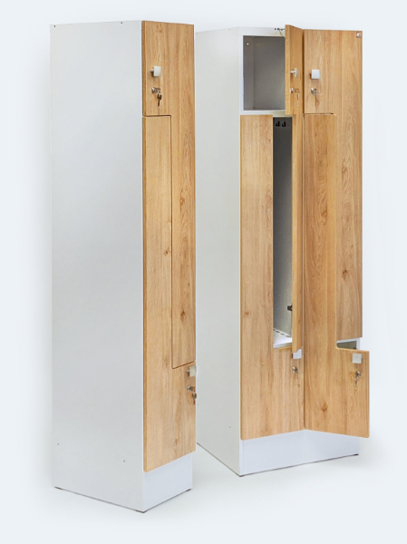 ALFORT storage garment lockers with Z-shaped doors