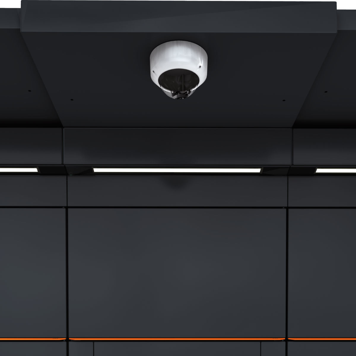 An integrated camera system monitors the delivery process An integrated camera system monitors the delivery process