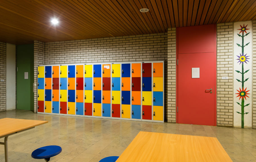 Metal storage lockers