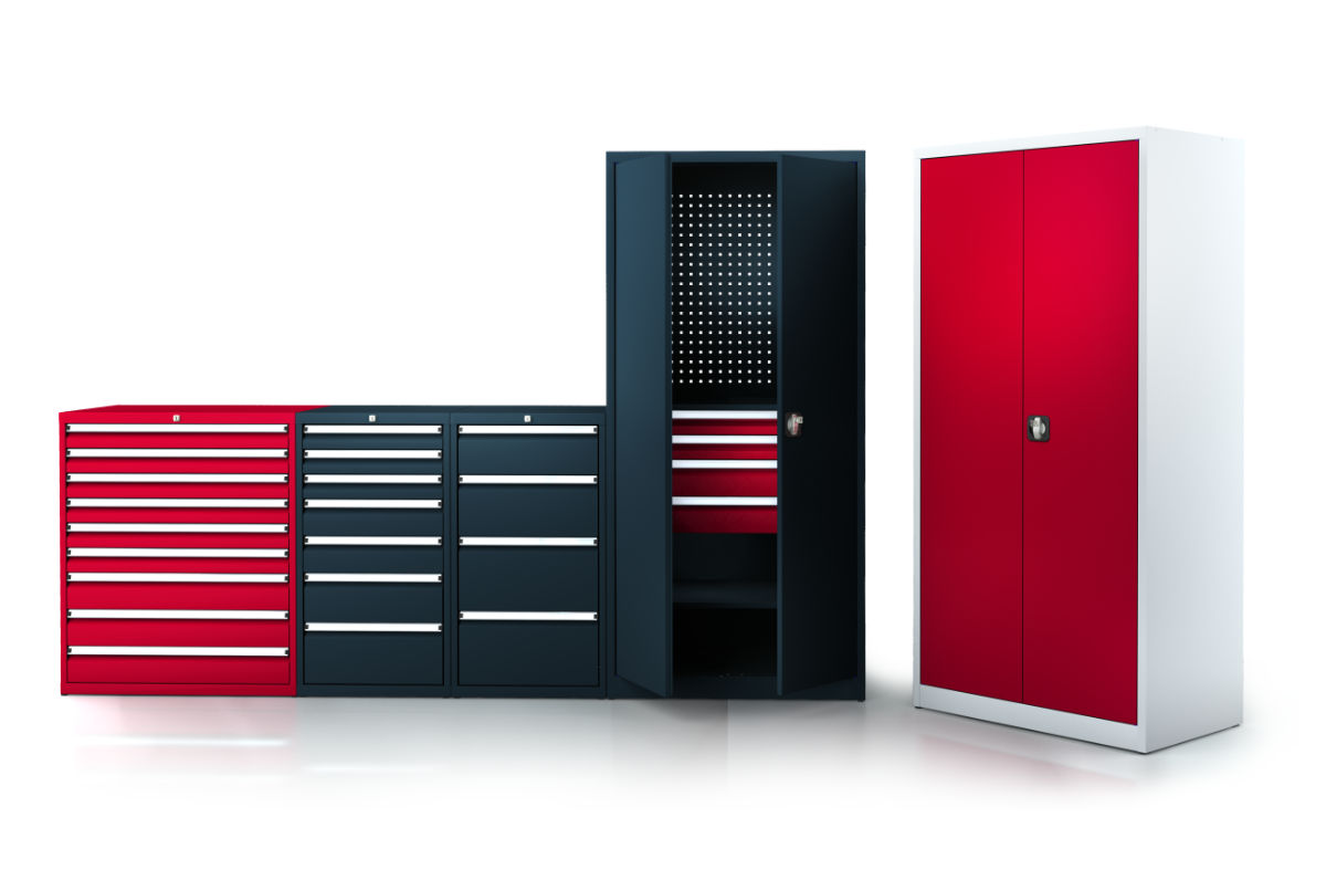 Workshop drawer units and system cabinets