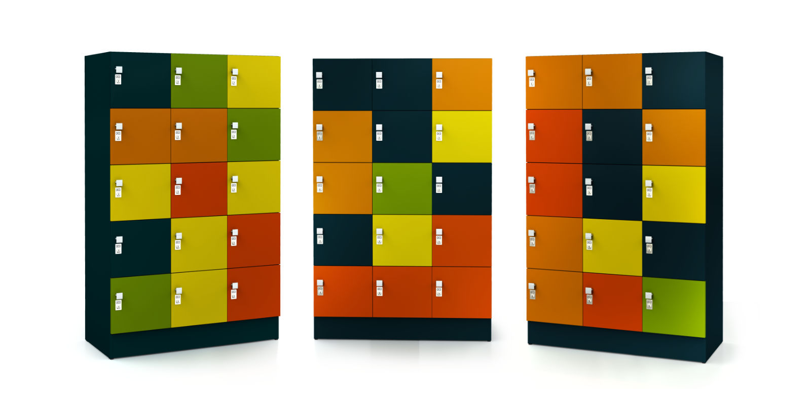 Premium storage boxes with loaded doors