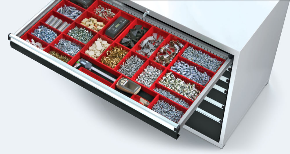 sets for each dimensional range of the system drawer cabinets