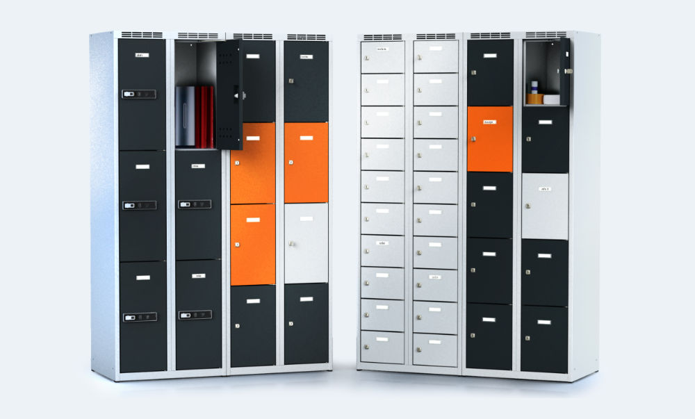  Lockers with lockable boxes