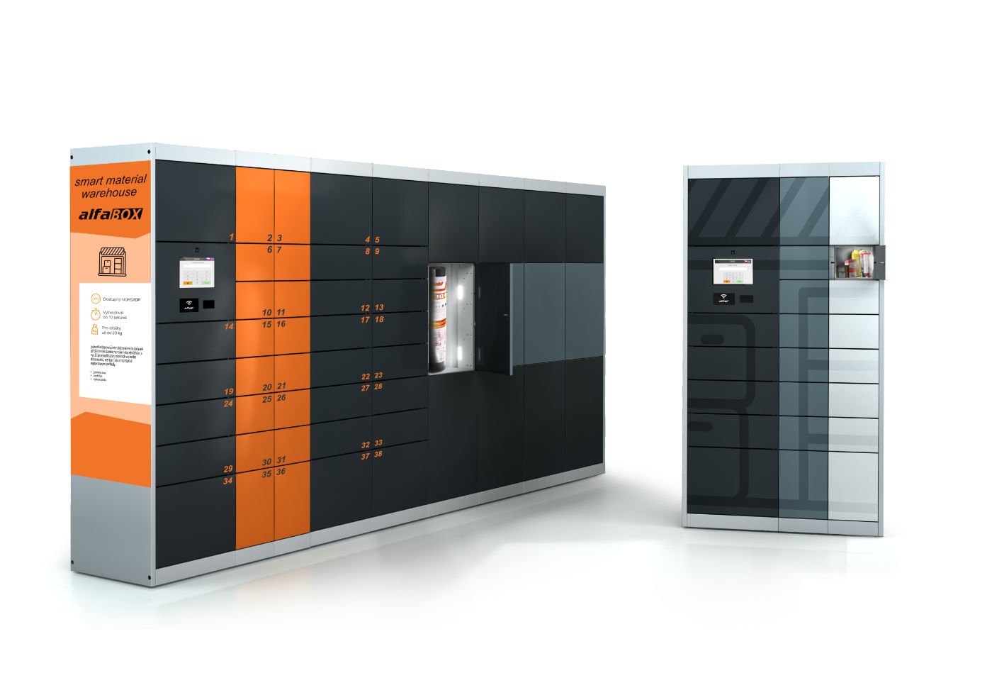 Boxes for material distribution in manufacturing companies