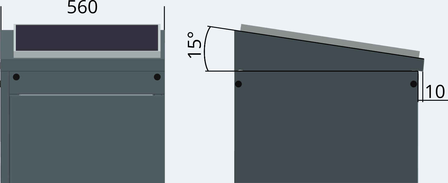 Outdoor locker unit of the package delivery station 10x doors