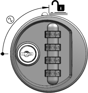 Unlocking the mechanical code lock ALFA3 Unlocking the mechanical code lock ALFA3