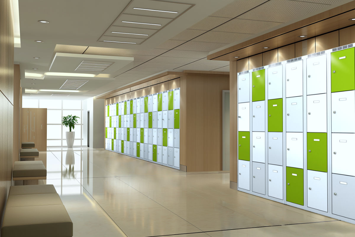 Lockers with lockable boxes Lockers with lockable boxes