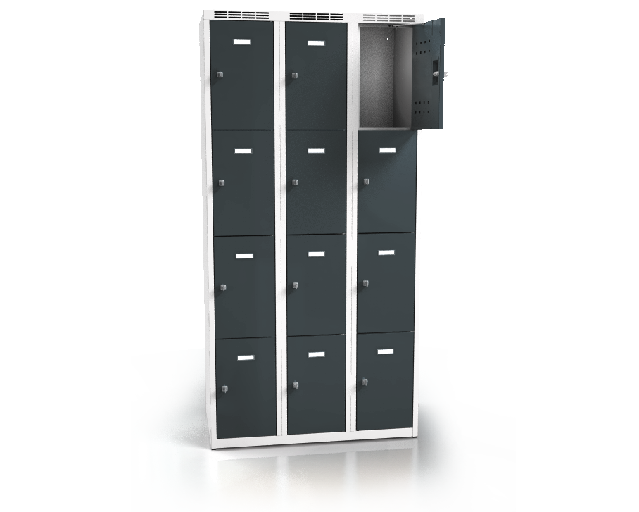 Cloakroom locker with twelve lockable boxes ALDOP 1800 x 900 x 500