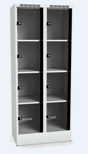  Locker with eight glass-filled doors 1920 x 800 x 500