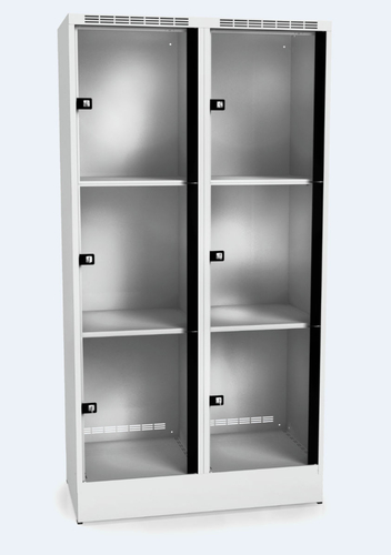  Locker with six glass-filled doors 1920 x 1000 x 500