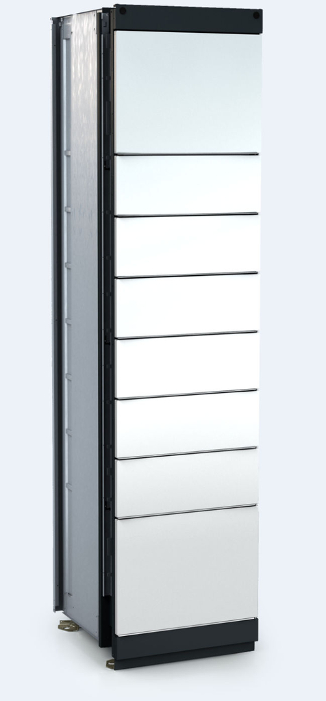 Outdoor locker unit of the package delivery station 8x doors