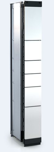 Outdoor locker unit of the package delivery station 6x doors