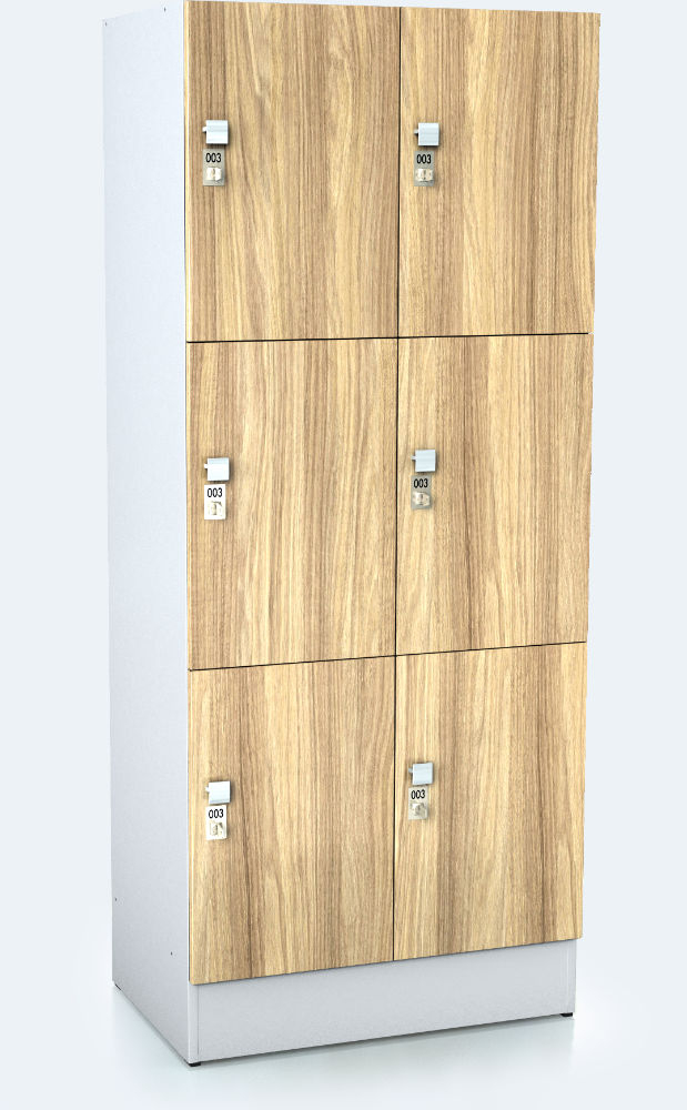 Premium lockers with six lockable boxes ALFORT DD 1920 x 800 x 520