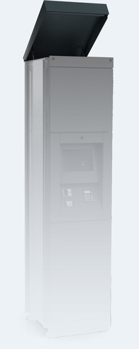 Top with a reduced overhang 10 for outdoor cabinet units 530