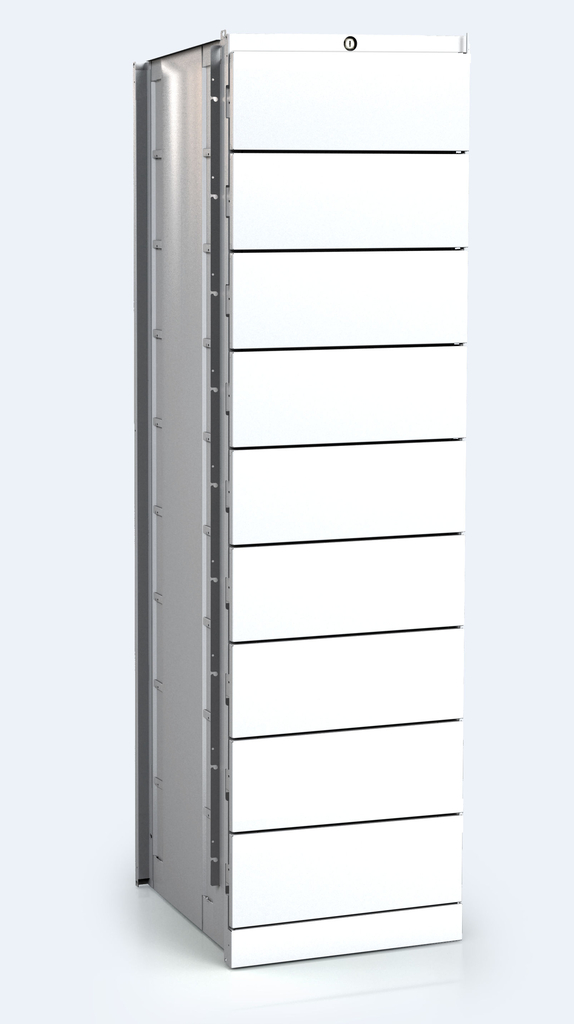 Indoor cabinet unit of the parcel delivery station 9x door