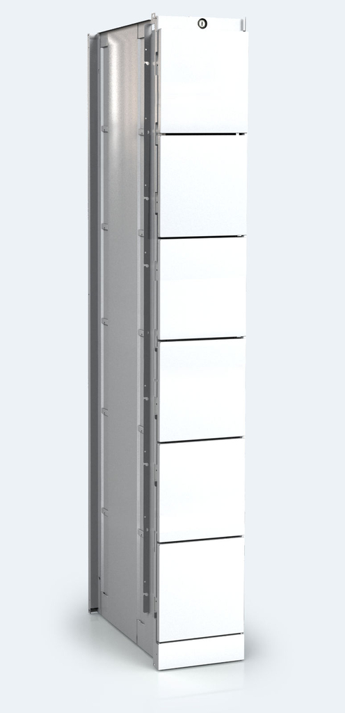 Indoor cabinet unit of the parcel delivery station 6x door