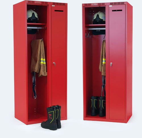 Wardrobe for firefighters 1920 x 700 x 500 - The most popular wardrobe for firefighters with storage space for emergency and civilian clothing
