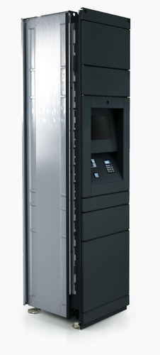 Outdoor terminal locker unit of the package delivery station 5x doors