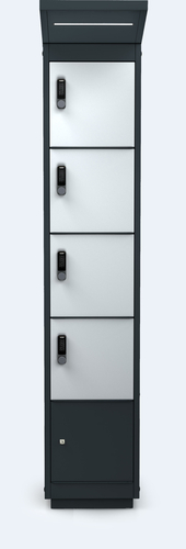 E-Bike Charging Unit – 4 Compartments – LED