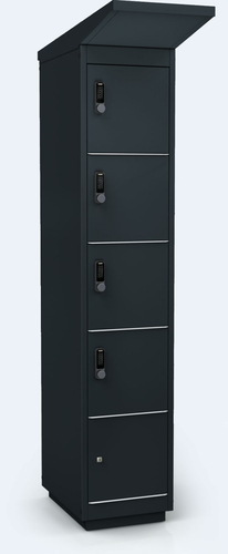 E-Bike Charging Locker – 4 Compartments - Steel cabinet for charging e-bike batteries – 4-door model