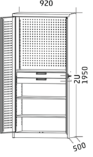 Cloakroom locker ALDOP with feet 1920 x 500 x 500