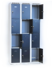 Cloakroom locker with twelve lockable boxes ALDOP 1800 x 900 x 500