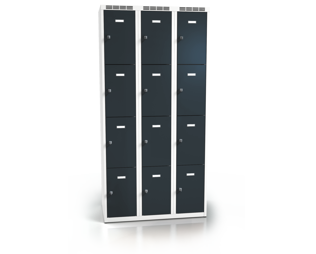 Cloakroom locker with twelve lockable boxes ALDOP 1800 x 900 x 500