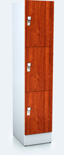 Premium lockers with three lockable boxes ALFORT DD 1920 x 400 x 520